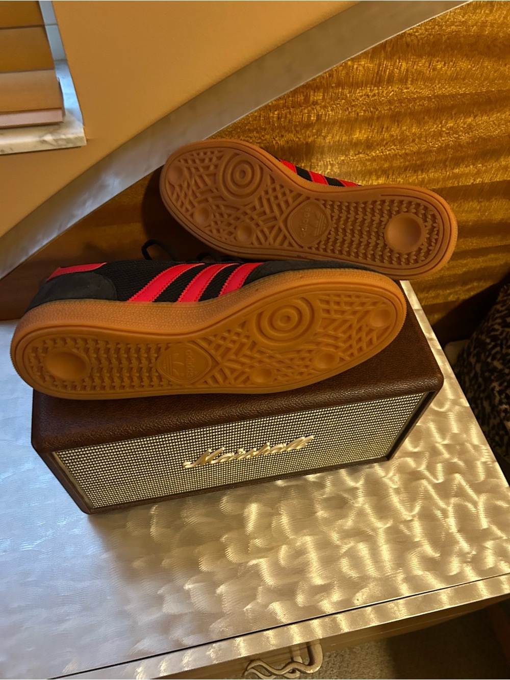 Adidas Speziale in black with Red Stripes and Gum Sole - Picture 6 of 6